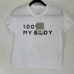 NWT Everlane Box-Cut 100% My Body Tee T-shirt in White